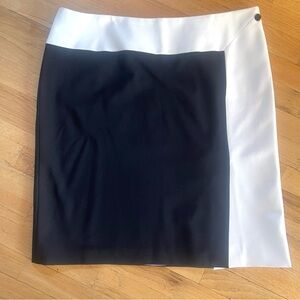 Rena Lange Black and White Pencil Skirt Sz 16